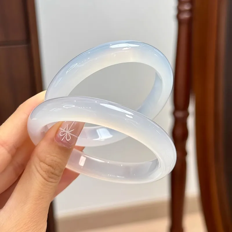 ZHANGKAKA Agate Bangles Women's-3