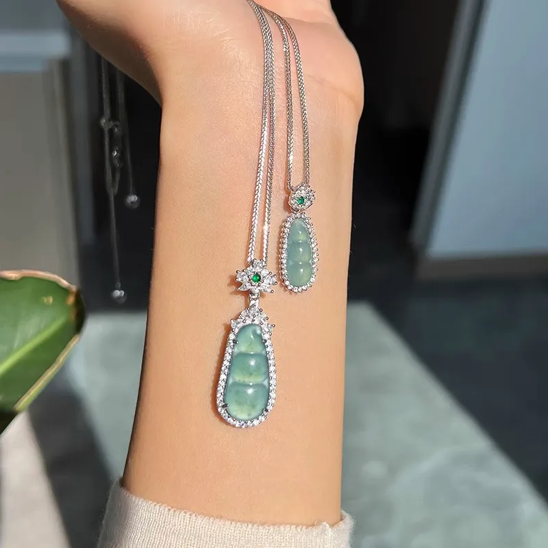 ZHANGKAKA Ice Glutinous Necklaces Women's-6