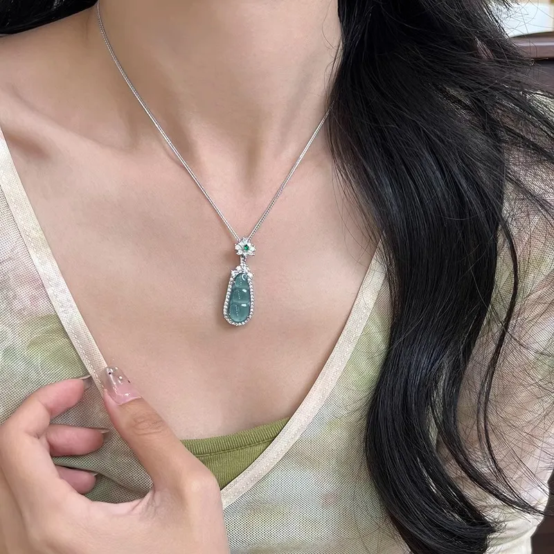 ZHANGKAKA Ice Glutinous Necklaces Women's-2