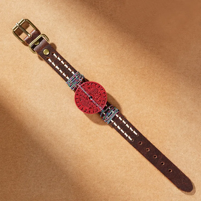 ZHANGKAKA Cinnabar Wristbands Unisex-3