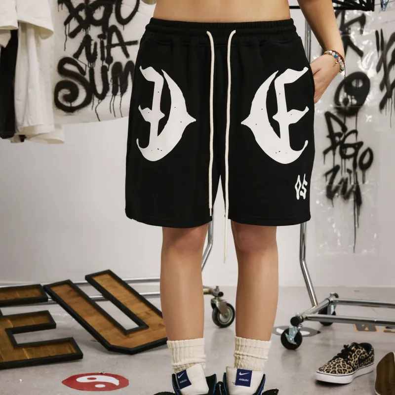 Eusoueu Casual Shorts Unisex Black-3