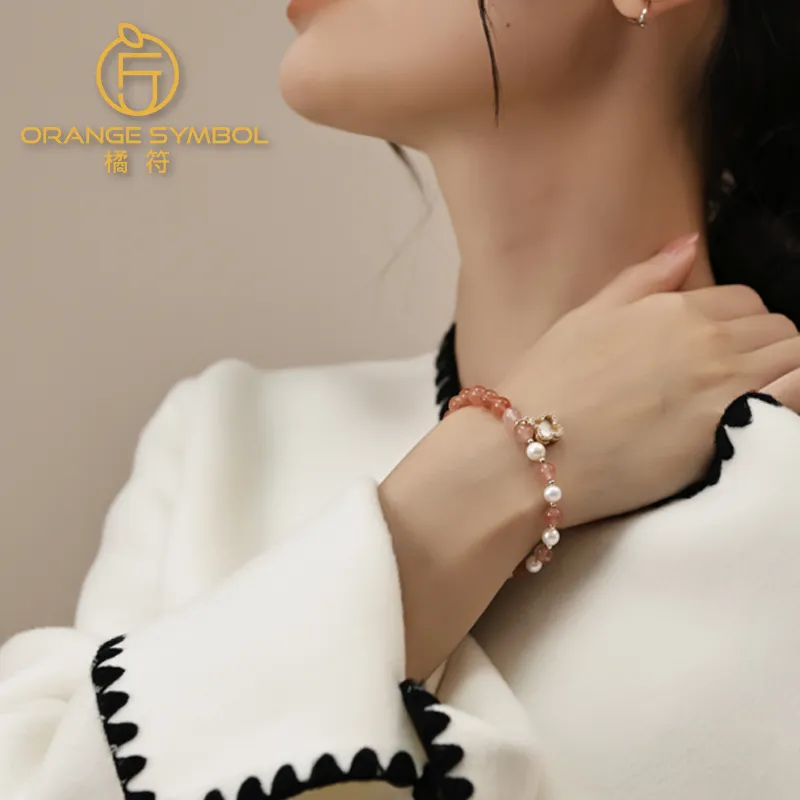 ORANGE SYMBOL Freshwater Pearl Bracelets Women's-2