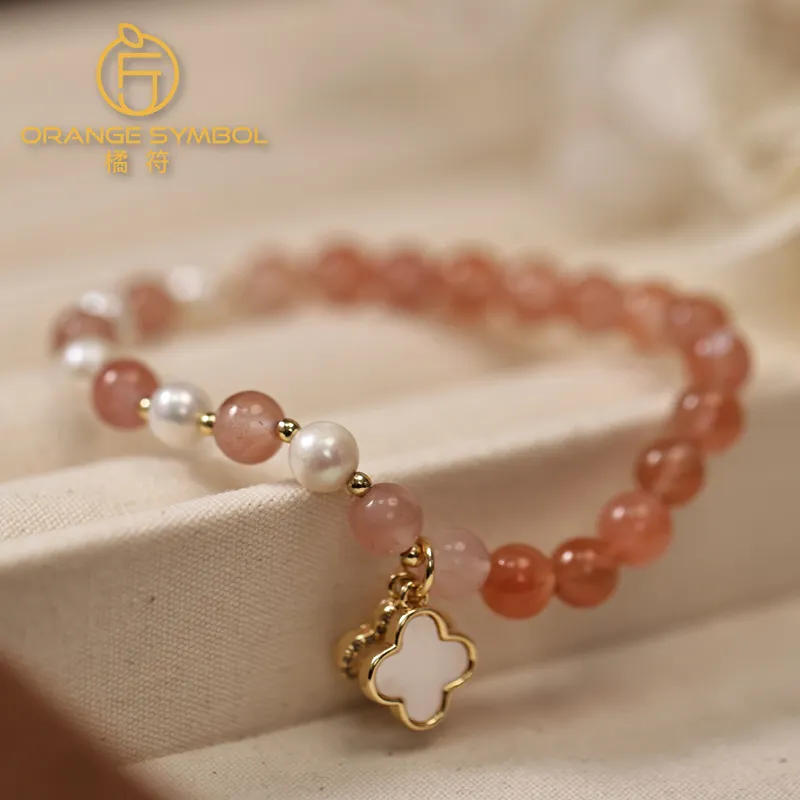 ORANGE SYMBOL Freshwater Pearl Bracelets Women's-1