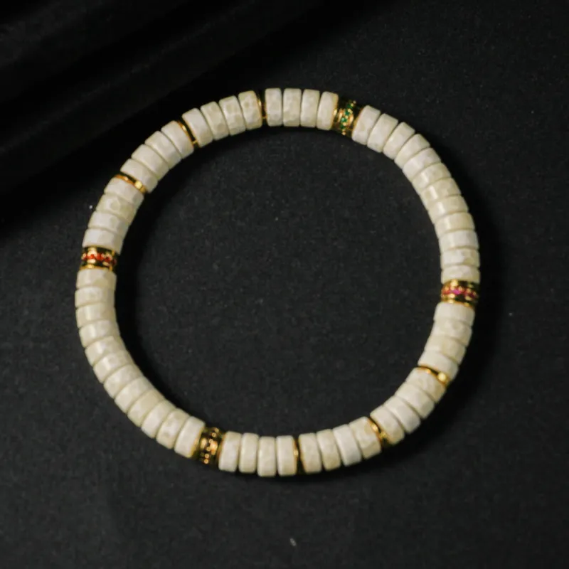 TIANTAISHAN Copper Prosperity Beaded Bracelet Unisex-5