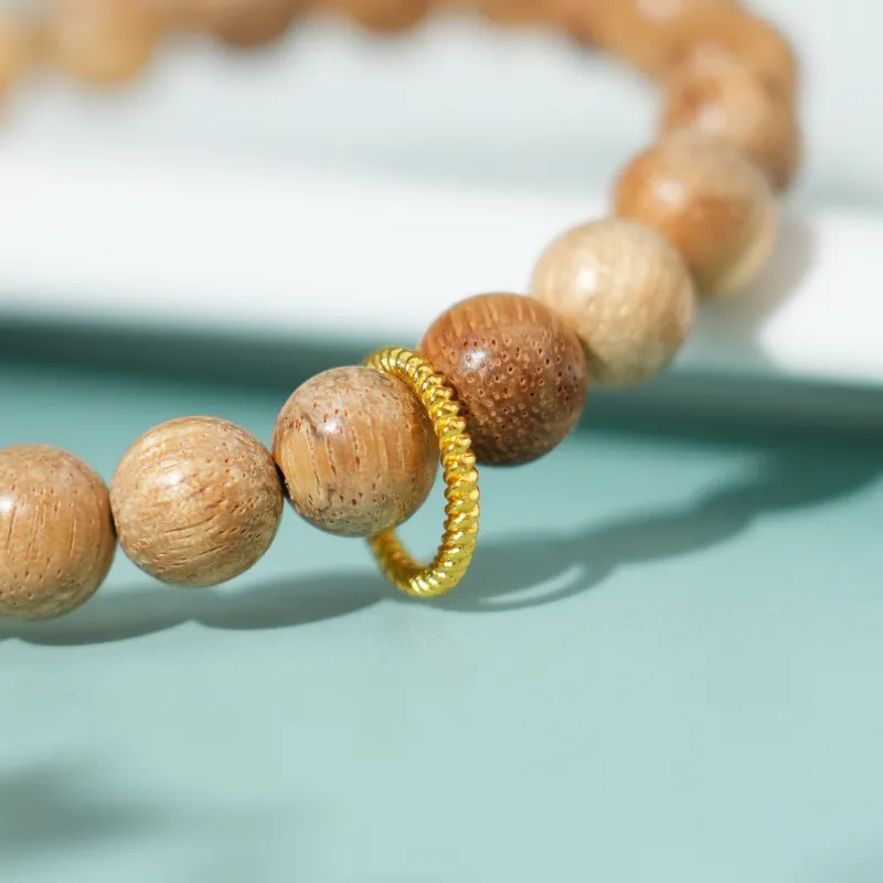 TIANTAISHAN Milky Agarwood Wooden Bracelets Unisex-3