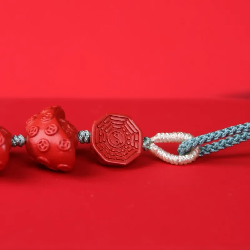 TIANTAISHAN Cinnabar Jade Ornaments Unisex-3