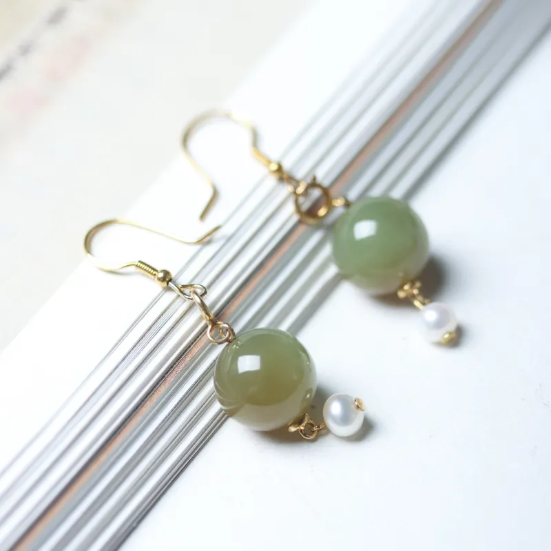 TIANTAISHAN Earrings Sugar Jade Unisex-6