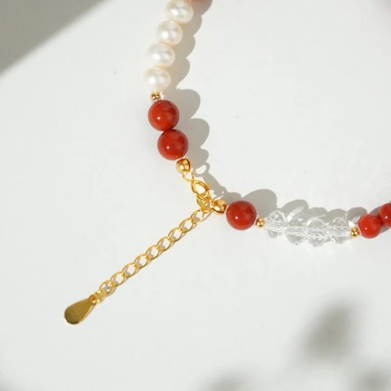 TIANTAISHAN Southern Red Agate Bracelets Unisex-5