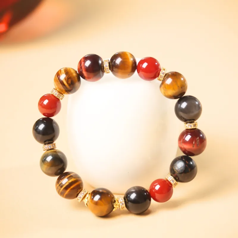 TIANTAISHAN Tiger's Eye Stone Bracelets Unisex-3