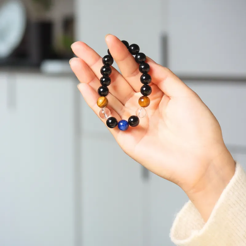 TIANTAISHAN Natural Obsidian Bracelets Unisex-6