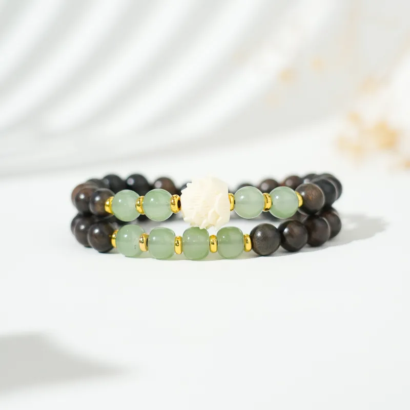 TIANTAISHAN Ebony Wooden Bracelets Unisex-5