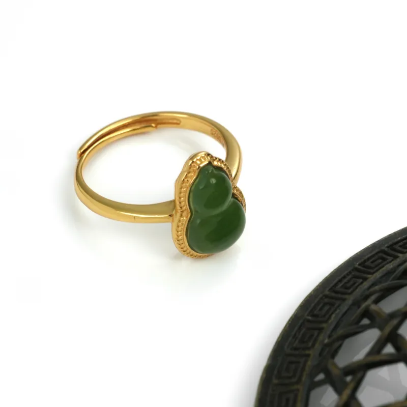 TIANTAISHAN Hetian Jade Rings Jasper Unisex-3