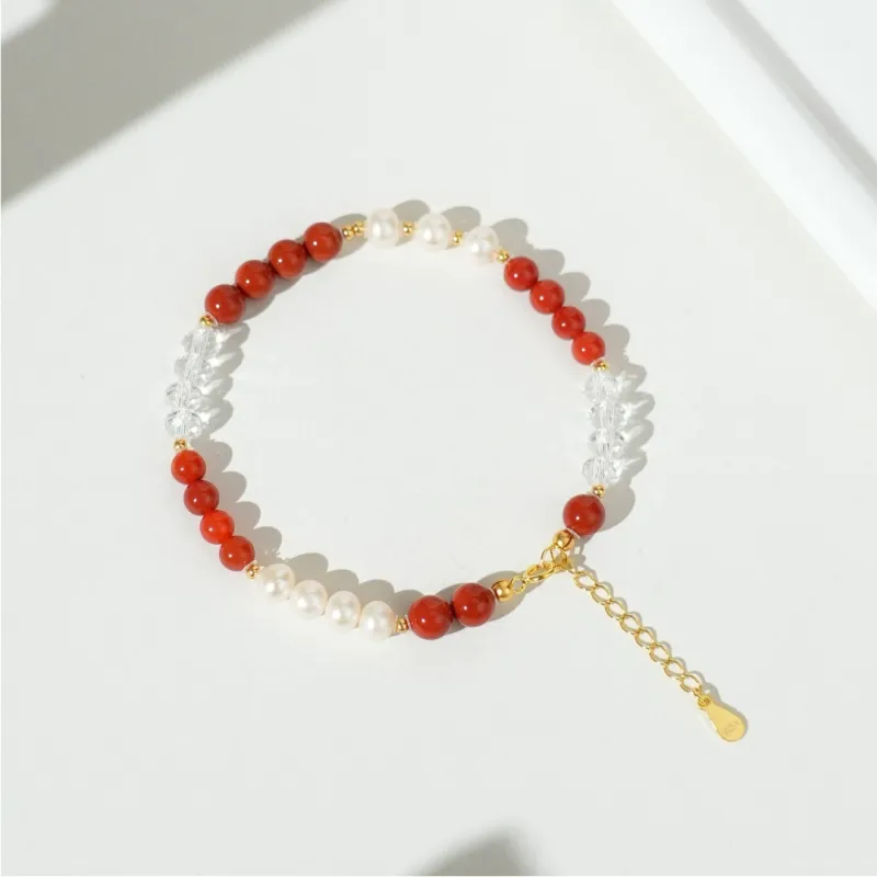TIANTAISHAN Southern Red Agate Bracelets Unisex-1
