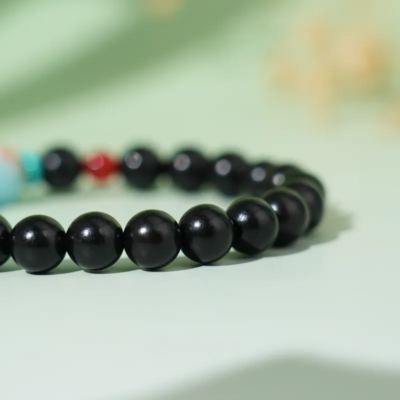 TIANTAISHAN Ebony Wooden Bracelets Unisex-3