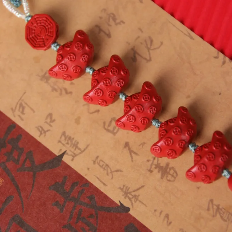 TIANTAISHAN Cinnabar Jade Ornaments Unisex-2