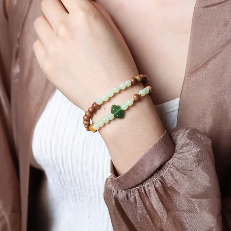 TIANTAISHAN Bracelets Yellow Jade Unisex-1