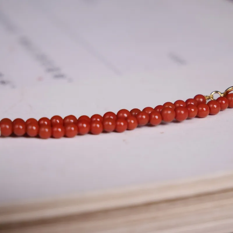 TIANTAISHAN Southern Red Agate Valuable Jade Bracelet Unisex-3