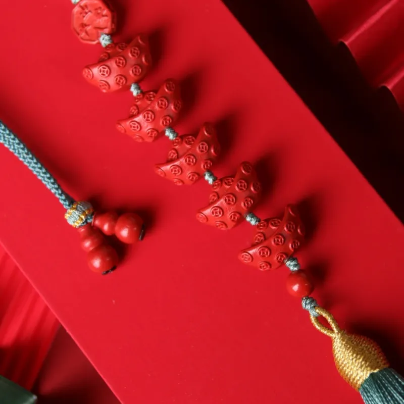 TIANTAISHAN Cinnabar Jade Ornaments Unisex-5