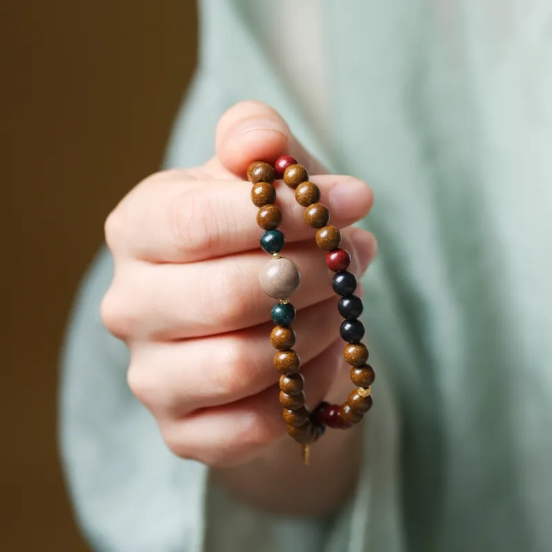 TIANTAISHAN Fragrance Beads Wooden Bracelets Unisex-5