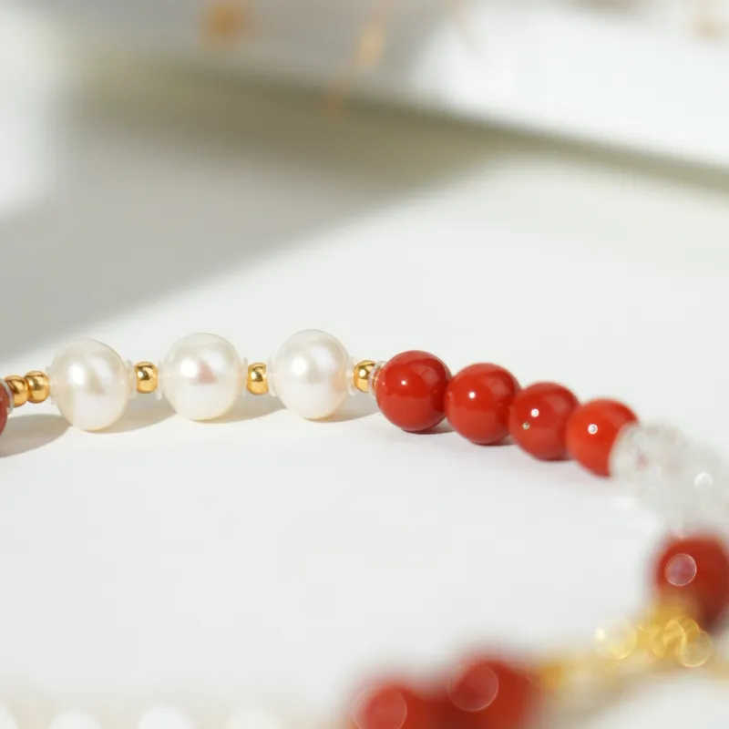 TIANTAISHAN Southern Red Agate Bracelets Unisex-4
