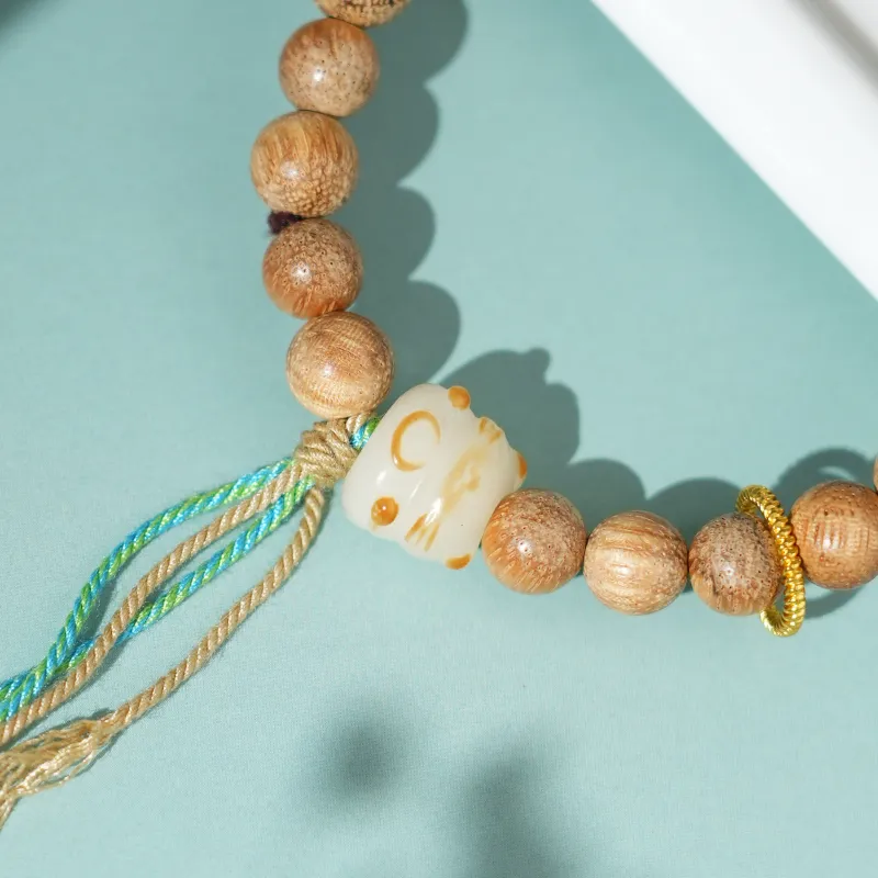 TIANTAISHAN Milky Agarwood Wooden Bracelets Unisex-4