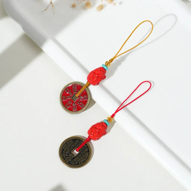 TIANTAISHAN Cinnabar Carved Ornaments Unisex-1