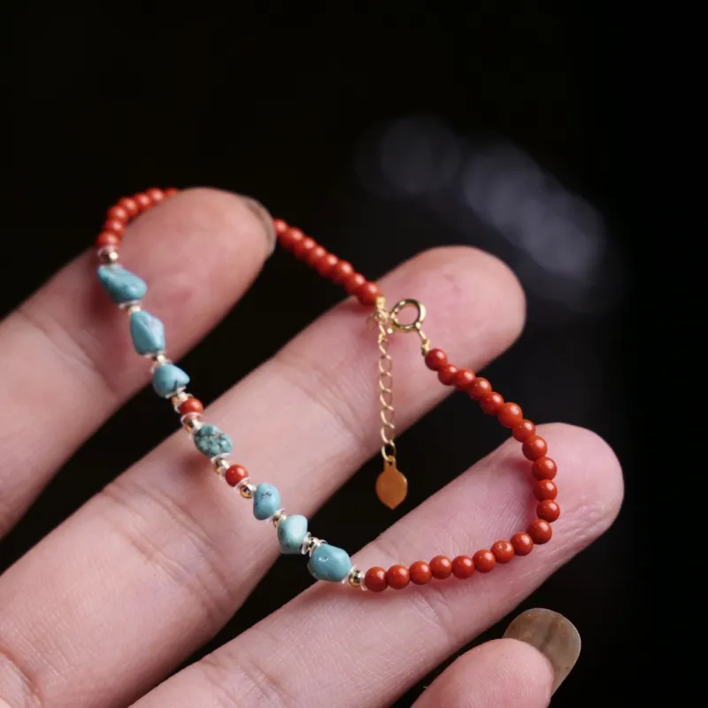 TIANTAISHAN Southern Red Agate Valuable Jade Bracelet Unisex-2