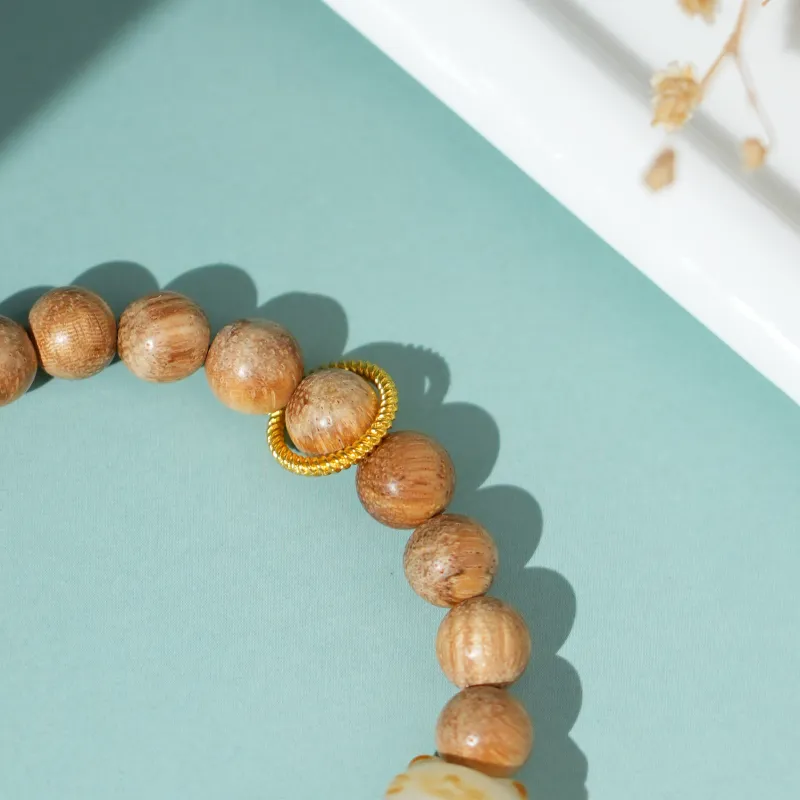 TIANTAISHAN Milky Agarwood Wooden Bracelets Unisex-6
