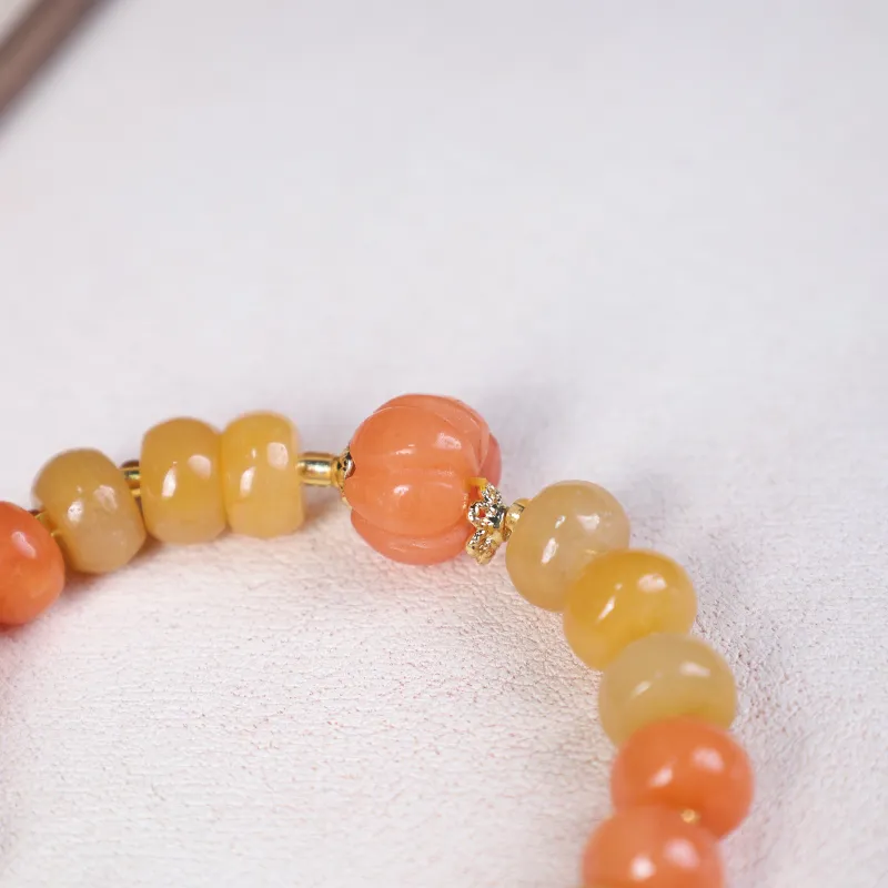 TIANTAISHAN Golden Silk Jade Bracelets Unisex-2