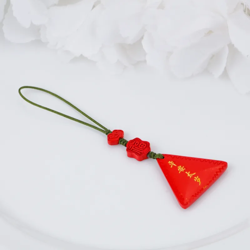TIANTAISHAN Reconstructed Cinnabar Ornaments Unisex-4