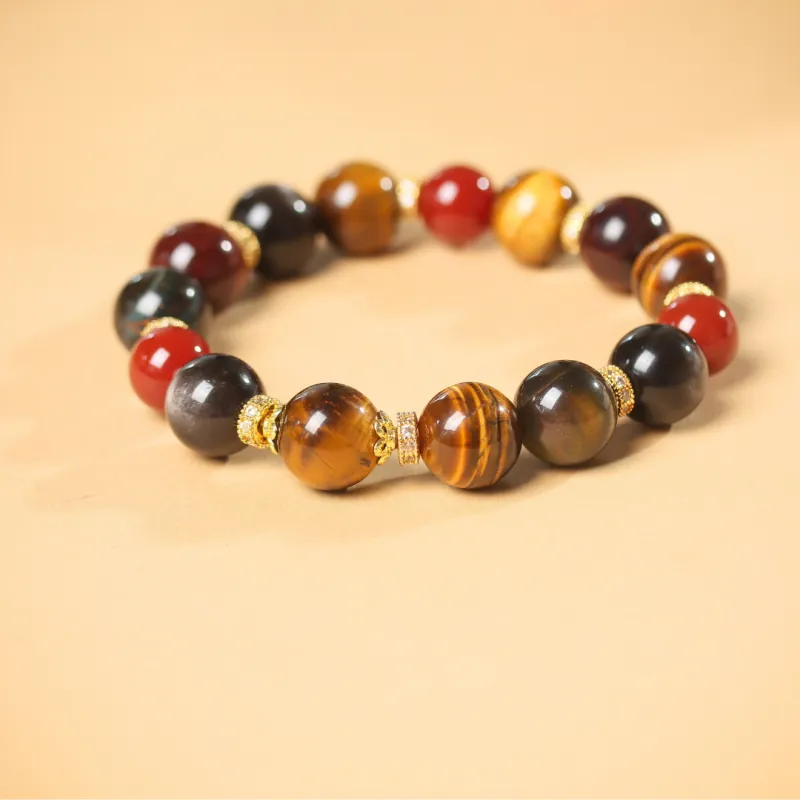 TIANTAISHAN Tiger's Eye Stone Bracelets Unisex-1