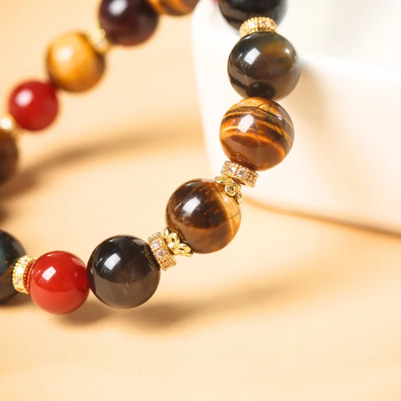 TIANTAISHAN Tiger's Eye Stone Bracelets Unisex-2