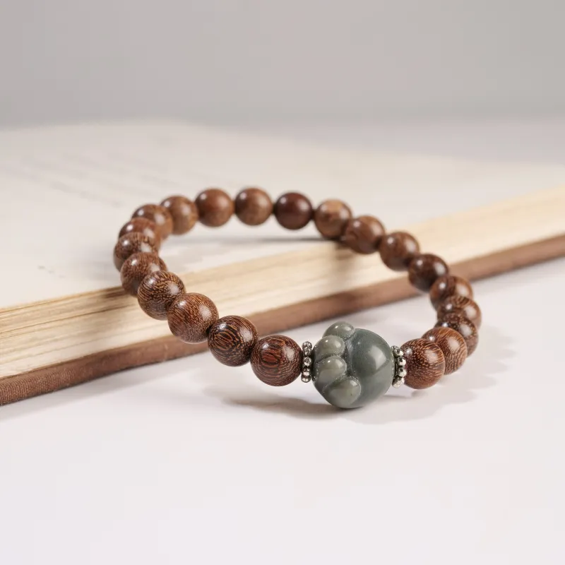 TIANTAISHAN Golden Sandalwood Wooden Bracelets Unisex-4