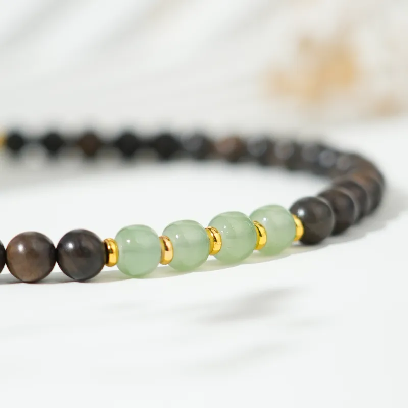 TIANTAISHAN Ebony Wooden Bracelets Unisex-3