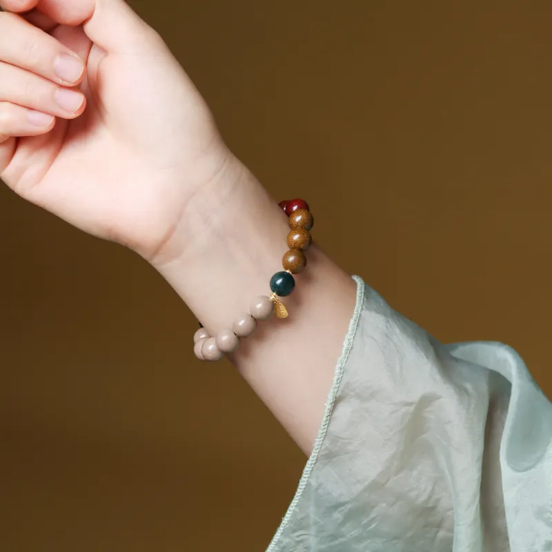 TIANTAISHAN Blended Fragrance Bead Wooden Bracelets Unisex-2