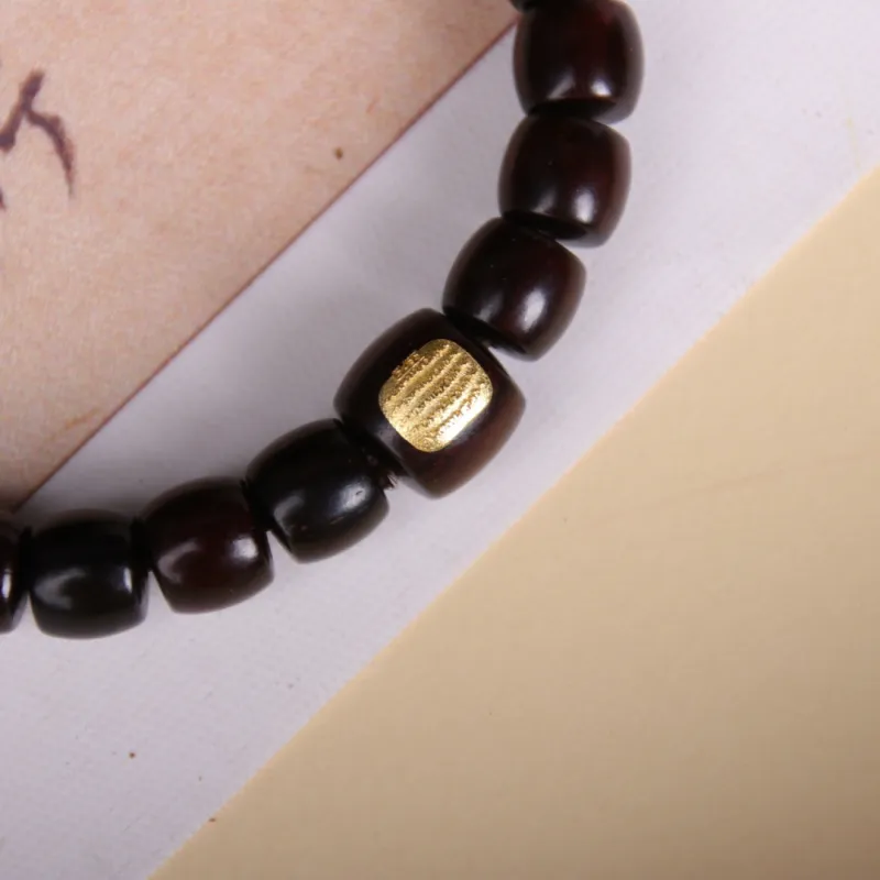 TIANTAISHAN Small Leaf Red Sandalwood Precious Wood Bracelets Unisex-5