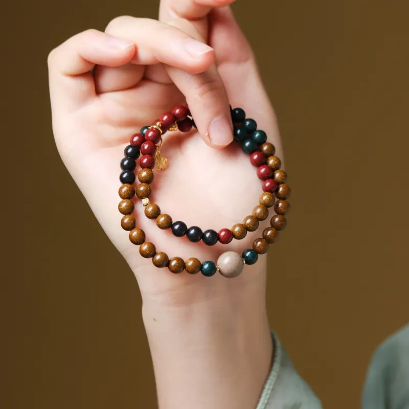 TIANTAISHAN Fragrance Beads Wooden Bracelets Unisex-4