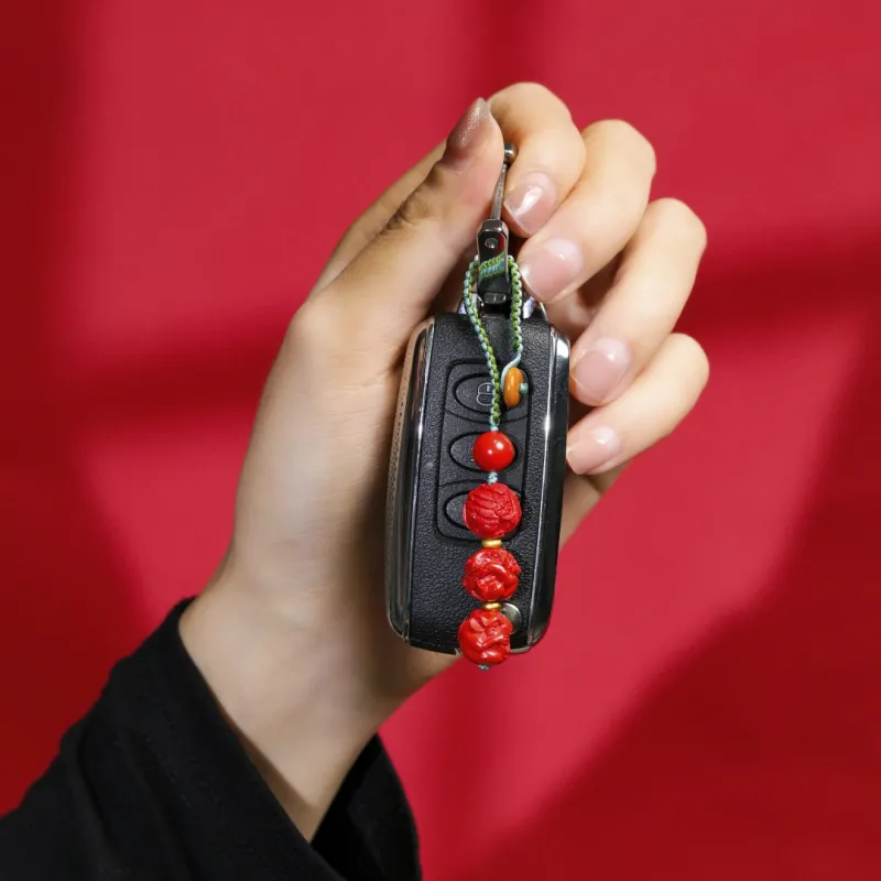 TIANTAISHAN Reconstructed Cinnabar Ornaments Unisex-7