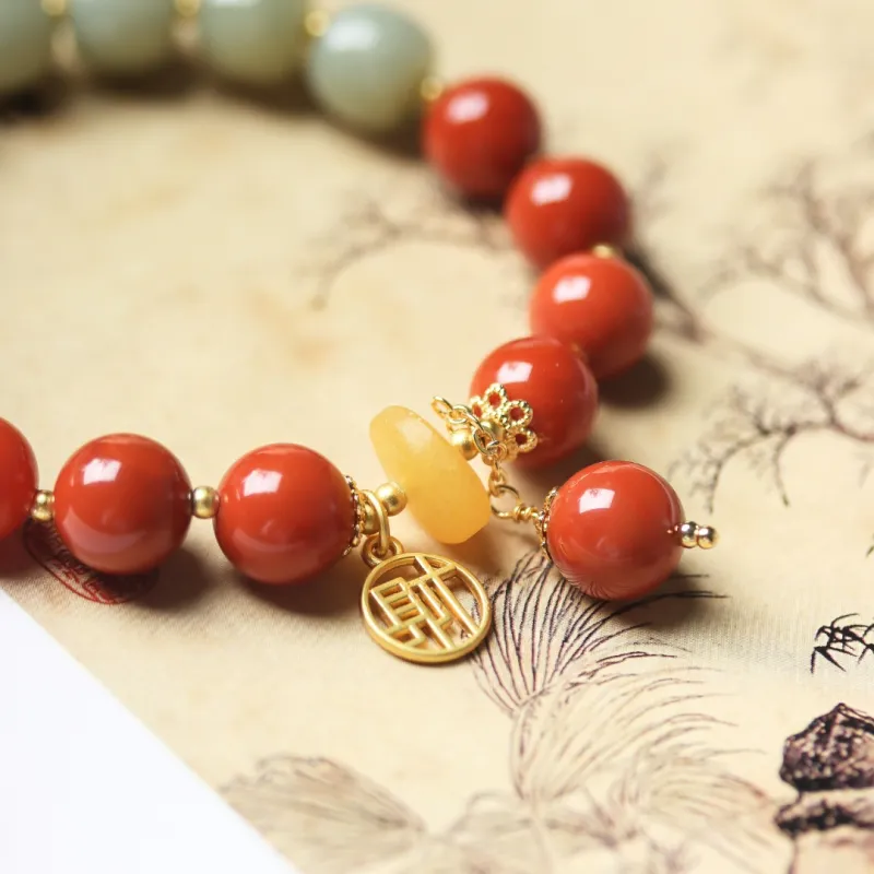 TIANTAISHAN Hetian Jade Bracelets Pale Greenish White Jade Unisex-2