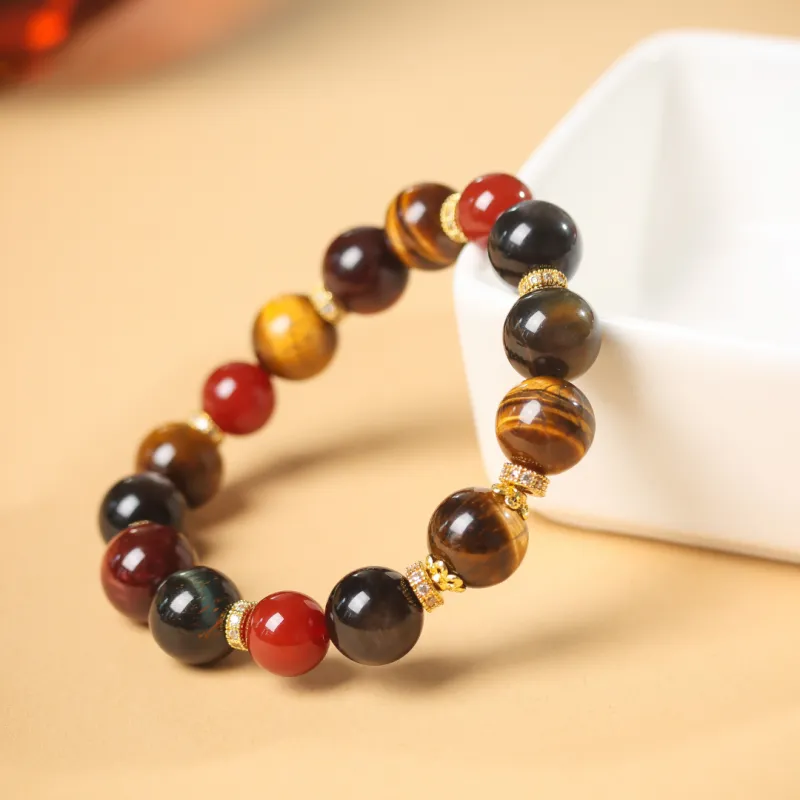 TIANTAISHAN Tiger's Eye Stone Bracelets Unisex-4