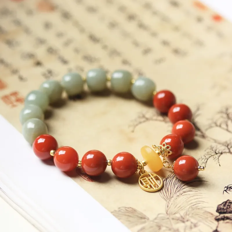 TIANTAISHAN Hetian Jade Bracelets Pale Greenish White Jade Unisex-1