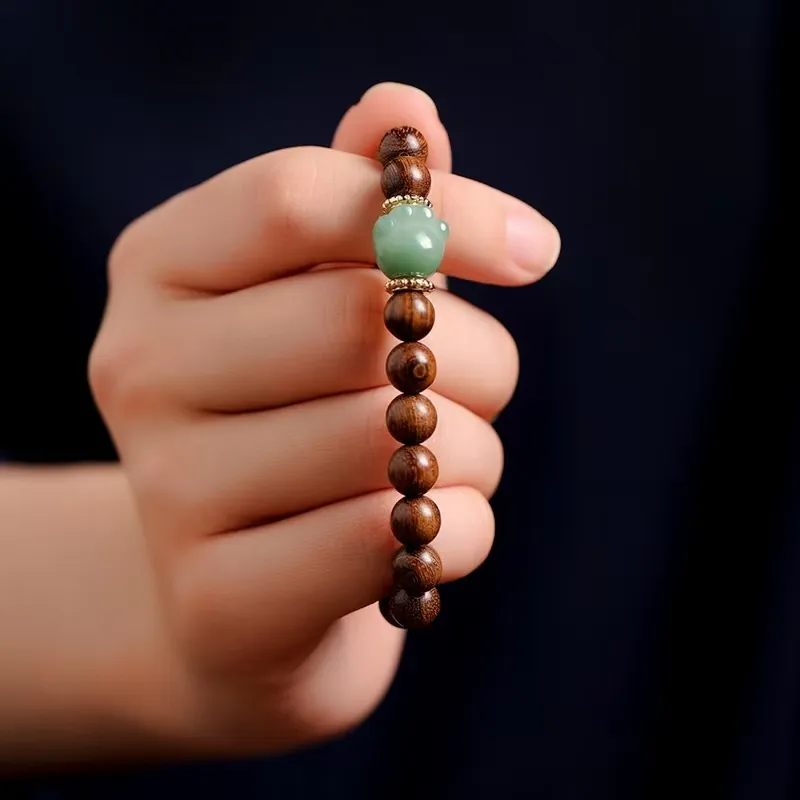 TIANTAISHAN Golden Sandalwood Wooden Bracelets Unisex-3