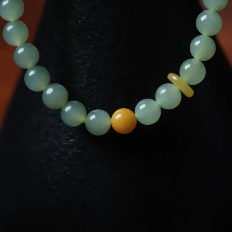 TIANTAISHAN Hetian Jade Bracelets Pale Greenish White Jade Unisex-4