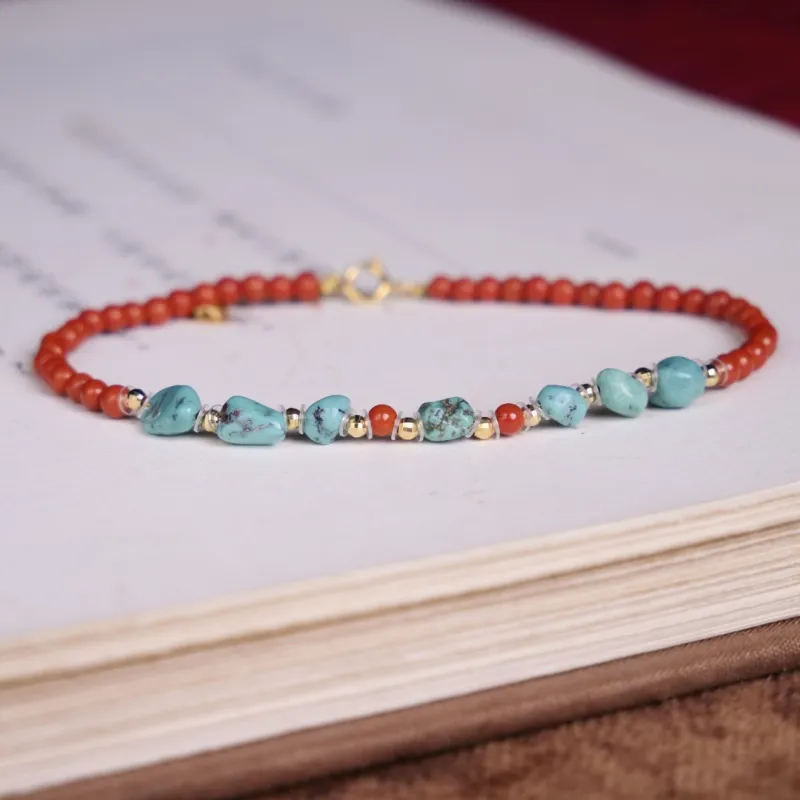 TIANTAISHAN Southern Red Agate Valuable Jade Bracelet Unisex-4