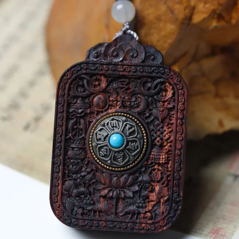 TIANTAISHAN Agarrattan Wooden Necklaces Unisex-2