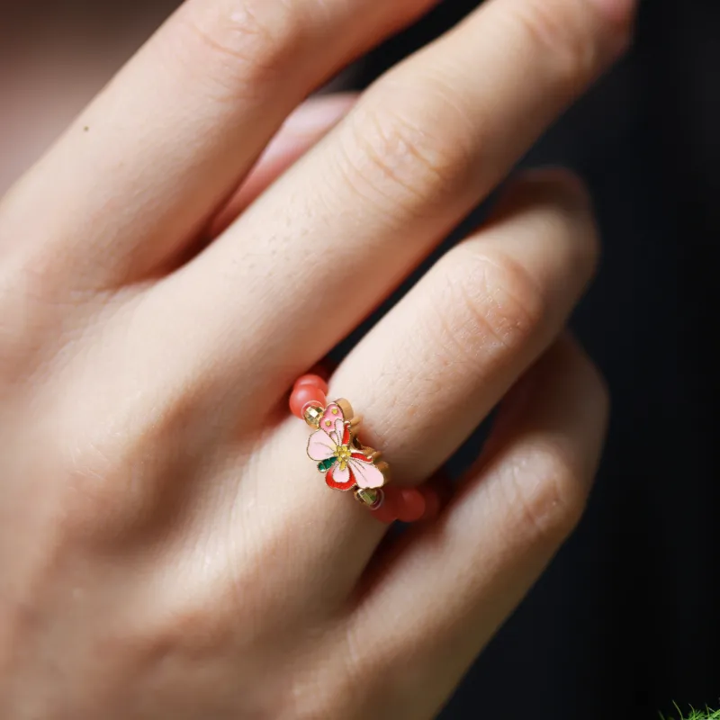TIANTAISHAN South Red Agate Rings Unisex-3