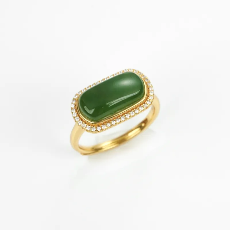 TIANTAISHAN Hetian Jade Rings Jasper Unisex-5