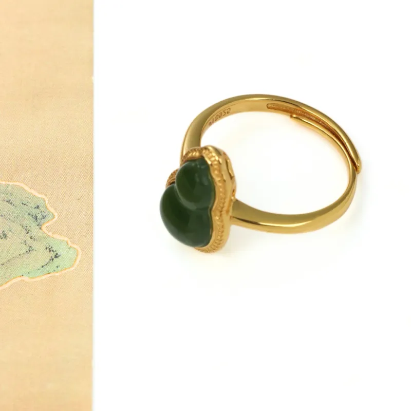 TIANTAISHAN Hetian Jade Rings Jasper Unisex-1