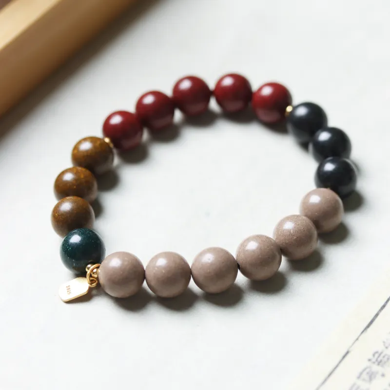 TIANTAISHAN Blended Fragrance Bead Wooden Bracelets Unisex-7