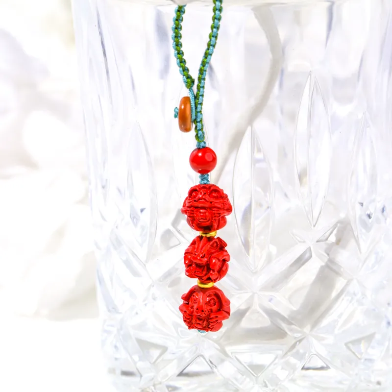TIANTAISHAN Reconstructed Cinnabar Ornaments Unisex-6